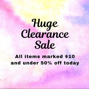 Any item priced at $10 and below is 50% off today